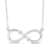 Thumbnail Image 1 of Diamond Infinity Necklace 1/4 ct tw 10K White Gold 18"