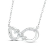 Thumbnail Image 2 of Diamond Infinity Necklace 1/4 ct tw 10K White Gold 18"