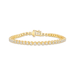 Lab-Created Diamonds by KAY Tennis Bracelet 3 ct tw 14K Yellow Gold 7&quot;