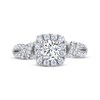 Thumbnail Image 3 of THE LEO Diamond Round-Cut Cushion Halo Engagement Ring 1 ct tw 14K White Gold