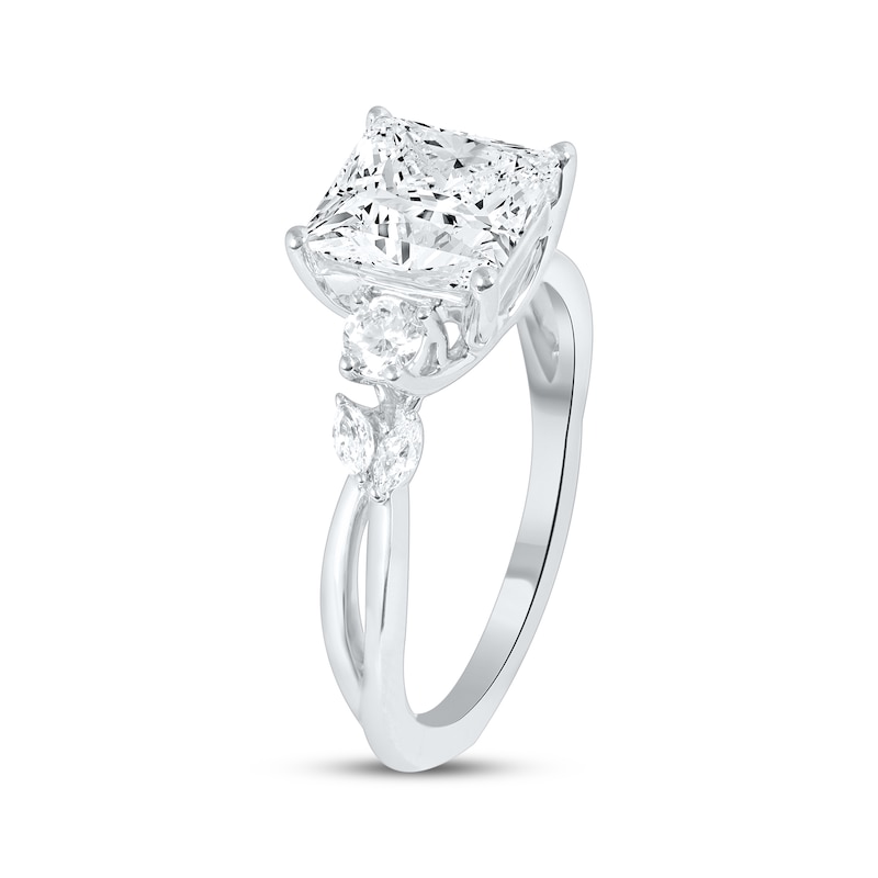 Main Image 2 of Adore Lab-Grown Diamonds Princess-Cut Engagement Ring 2-1/3 ct tw 14K White Gold