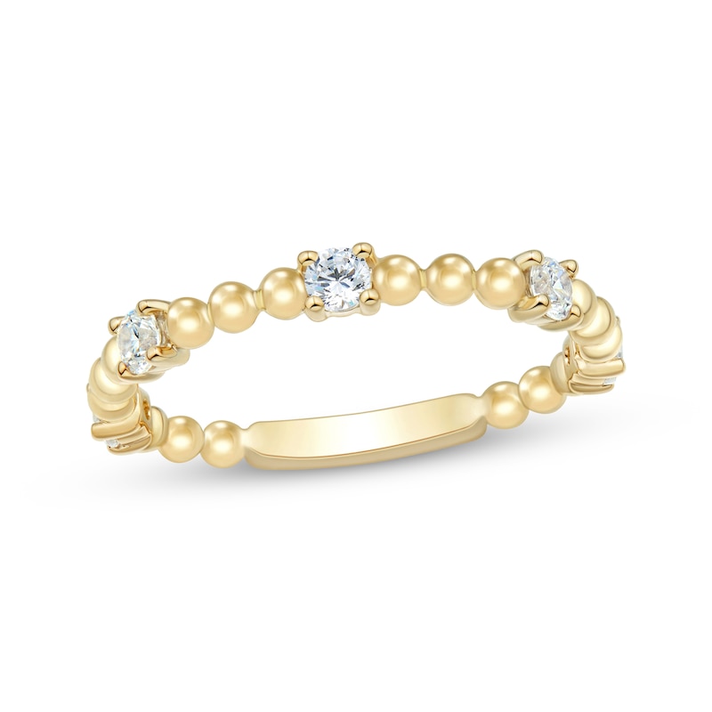 Main Image 1 of Adore Diamond Stackable Beaded Anniversary Ring 1/3 ct tw 14K Yellow Gold