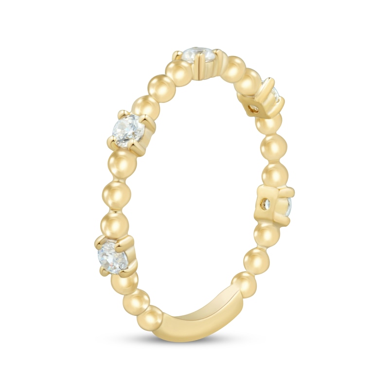 Main Image 2 of Adore Diamond Stackable Beaded Anniversary Ring 1/3 ct tw 14K Yellow Gold
