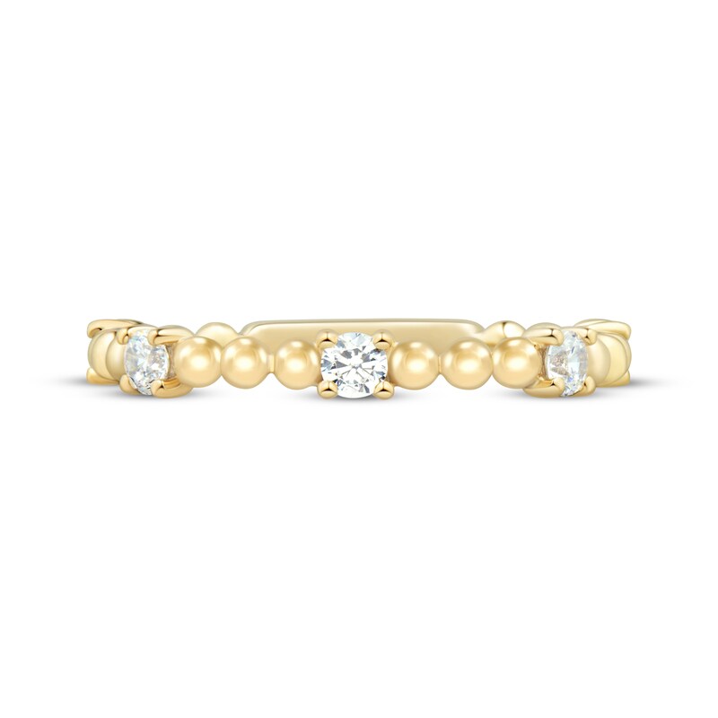 Main Image 3 of Adore Diamond Stackable Beaded Anniversary Ring 1/3 ct tw 14K Yellow Gold