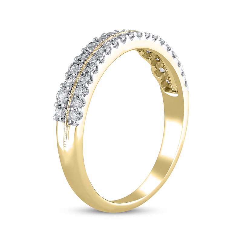 Main Image 2 of Adore Diamond Two-Row Anniversary Ring 1/2 ct tw 14K Yellow Gold