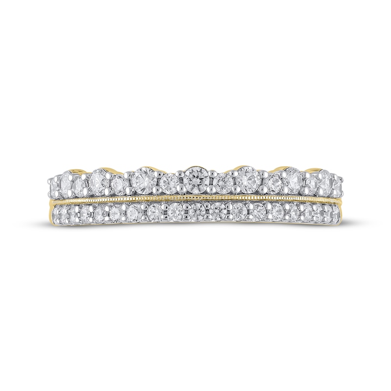 Main Image 3 of Adore Diamond Two-Row Anniversary Ring 1/2 ct tw 14K Yellow Gold