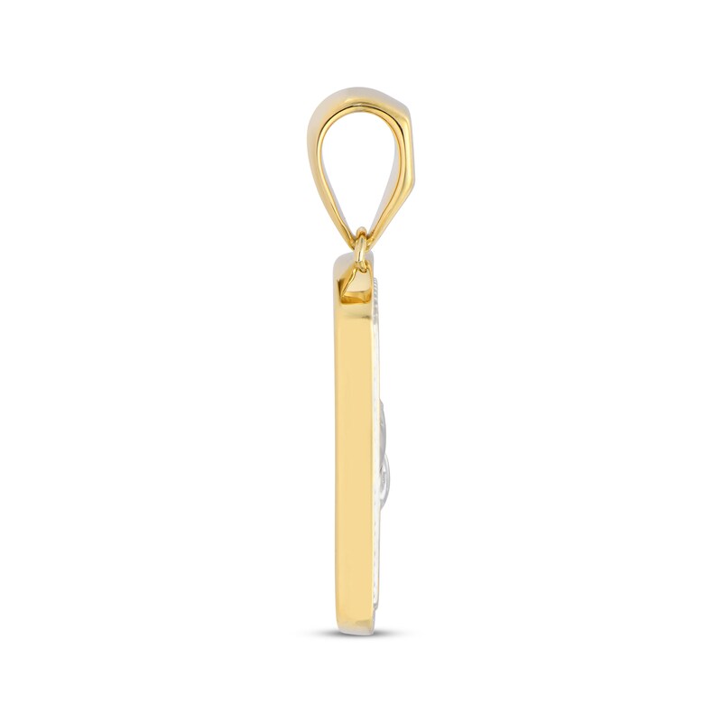 Main Image 3 of Men's Diamond Praying Hands Charm 1/10 ct tw 10K Yellow Gold