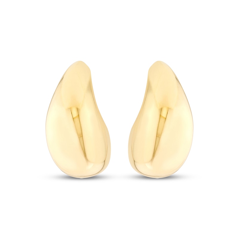 Main Image 2 of Tapered Dome Teardrop Earrings 14K Yellow Gold
