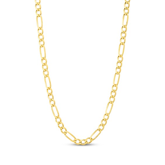 Figaro Chain Necklace 5.2mm Solid 14K Yellow Gold 20"