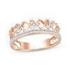 Thumbnail Image 1 of Diamond Faux Stack Hearts Ring 1/5 ct tw 10K Rose Gold