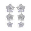 Thumbnail Image 2 of White Lab-Created Sapphire & Mother-of-Pearl Flower Drop Earrings Sterling Silver