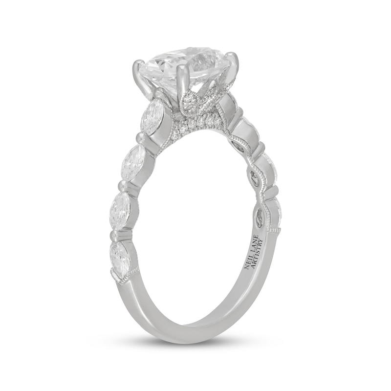 Main Image 2 of Neil Lane Artistry East West Oval-Cut Lab-Grown Diamond Engagement Ring 2-1/5 ct tw 14K White Gold