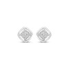 Thumbnail Image 2 of Multi-Diamond Cushion Stud Earrings 1/8 ct tw 10K White Gold