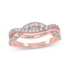 Thumbnail Image 1 of Diamond Wave Crossover Ring 1/2 ct tw 14K Rose Gold