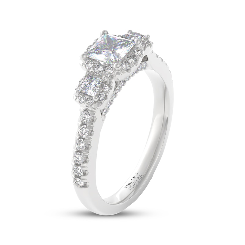 Main Image 2 of THE LEO Prisma Diamond Princess-Cut Three-Stone Engagement Ring 1 ct tw 14K White Gold