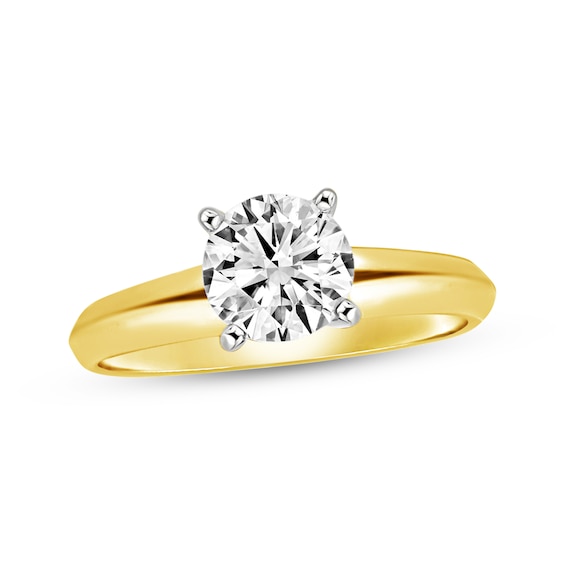 Adore Round-Cut Diamond Solitaire Engagement Ring 3/4 ct tw 14K Yellow Gold (I/SI2)