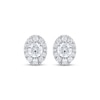 Thumbnail Image 2 of KAY Lab-Grown Diamonds Men's Oval Halo Stud Earrings 1-1/2 ct tw 10K White Gold