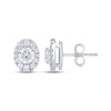 Thumbnail Image 3 of KAY Lab-Grown Diamonds Men's Oval Halo Stud Earrings 1-1/2 ct tw 10K White Gold