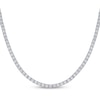 Thumbnail Image 1 of KAY Lab-Grown Diamonds Men's Square Link Tennis Necklace 5 ct tw Sterling Silver 20"
