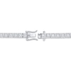 Thumbnail Image 3 of KAY Lab-Grown Diamonds Men's Square Link Tennis Necklace 5 ct tw Sterling Silver 20"