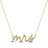 Thumbnail Image 1 of "Mrs" Cursive Necklace 14K Yellow Gold 18"