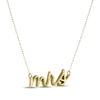 Thumbnail Image 2 of "Mrs" Cursive Necklace 14K Yellow Gold 18"