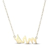Thumbnail Image 3 of "Mrs" Cursive Necklace 14K Yellow Gold 18"