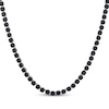 Thumbnail Image 1 of Men's Black Sapphire Tennis Necklace Sterling Silver 20"