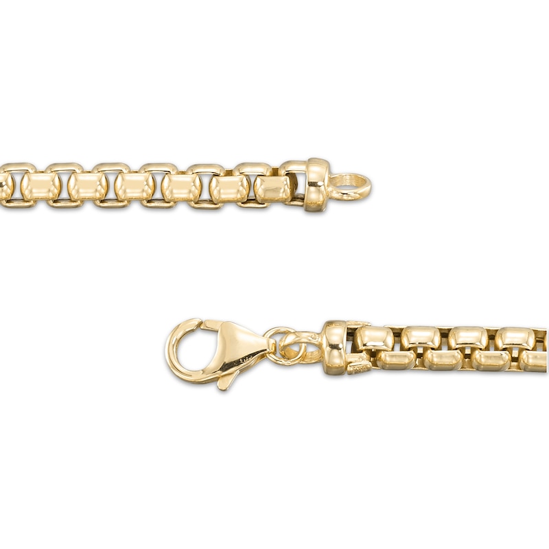 Main Image 2 of 5mm Rounded Box Chain Bracelet Hollow 10K Yellow Gold 8.5"