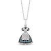 Thumbnail Image 1 of Disney Treasures Alice in Wonderland London Blue Topaz & Diamond Dress Necklace 1/10 ct tw Sterling Silver 19"