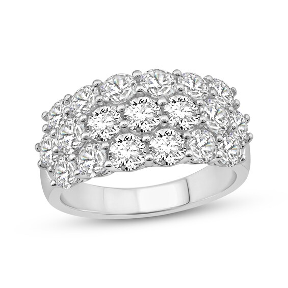 Adore Lab-Grown Diamonds Three-Row Anniversary Ring 3 ct tw 14K White Gold