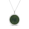 Thumbnail Image 3 of Nephrite Jade Year of the Dog Chinese Zodiac Necklace Sterling Silver 18"