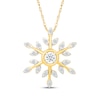 Thumbnail Image 1 of KAY Lab-Grown Diamonds Snowflake Necklace 1/4 ct tw 10K Yellow Gold 18"