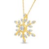 Thumbnail Image 2 of KAY Lab-Grown Diamonds Snowflake Necklace 1/4 ct tw 10K Yellow Gold 18"