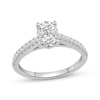 Thumbnail Image 1 of Adore Multi-Diamond Oval Engagement Ring 3/4 ct tw 10K White Gold