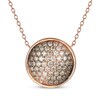 Thumbnail Image 1 of Le Vian Chocolate Ombré Diamond Circle Necklace 1-1/3 ct tw 14K Strawberry Gold 18'