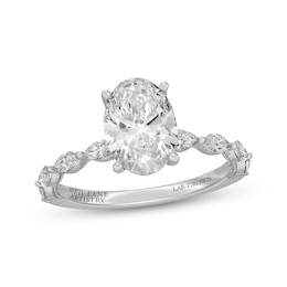 Neil Lane Artistry Oval-Cut Lab-Grown Diamond Engagement Ring 2-5/8 ct tw 14K White Gold