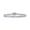 Thumbnail Image 1 of Marquise-Cut Tanzanite & Diamond Bracelet 1/3 ct tw Sterling Silver 7.5"