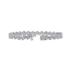 Thumbnail Image 2 of Marquise-Cut Tanzanite & Diamond Bracelet 1/3 ct tw Sterling Silver 7.5"