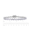 Thumbnail Image 3 of Marquise-Cut Tanzanite & Diamond Bracelet 1/3 ct tw Sterling Silver 7.5"