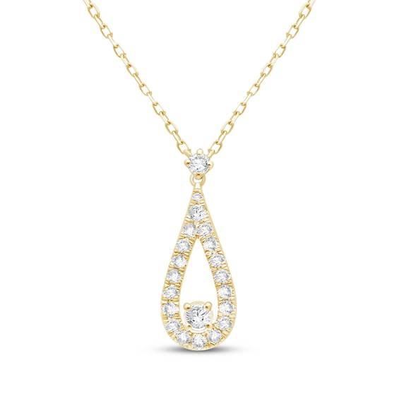 KAY Lab-Grown Diamonds Teardrop Necklace 1/2 ct tw 14K Yellow Gold 18"