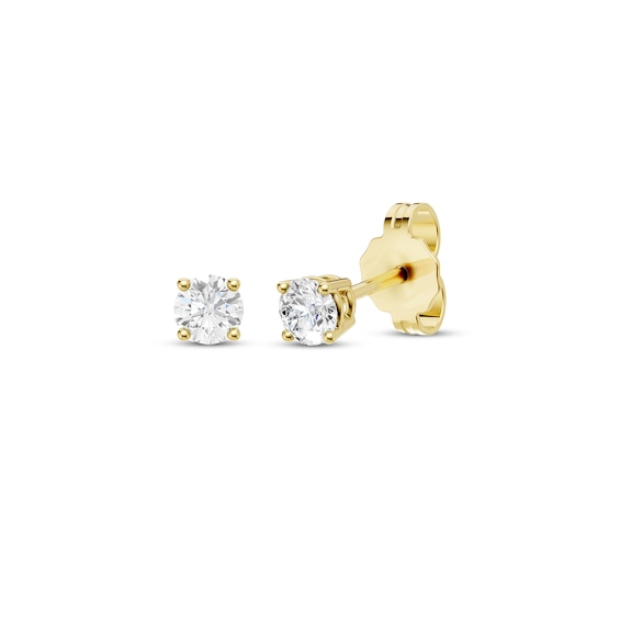 Round-Cut Diamond Solitaire Stud Earrings 1/4 ct tw 14K Yellow Gold (J/I2)