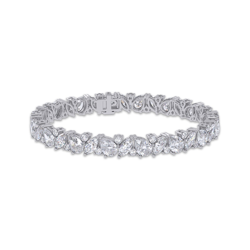 Main Image 1 of KAY Lab-Grown Diamonds Marquise, Pear & Round-Cut Tennis Bracelet 15 ct tw 14K White Gold 7"