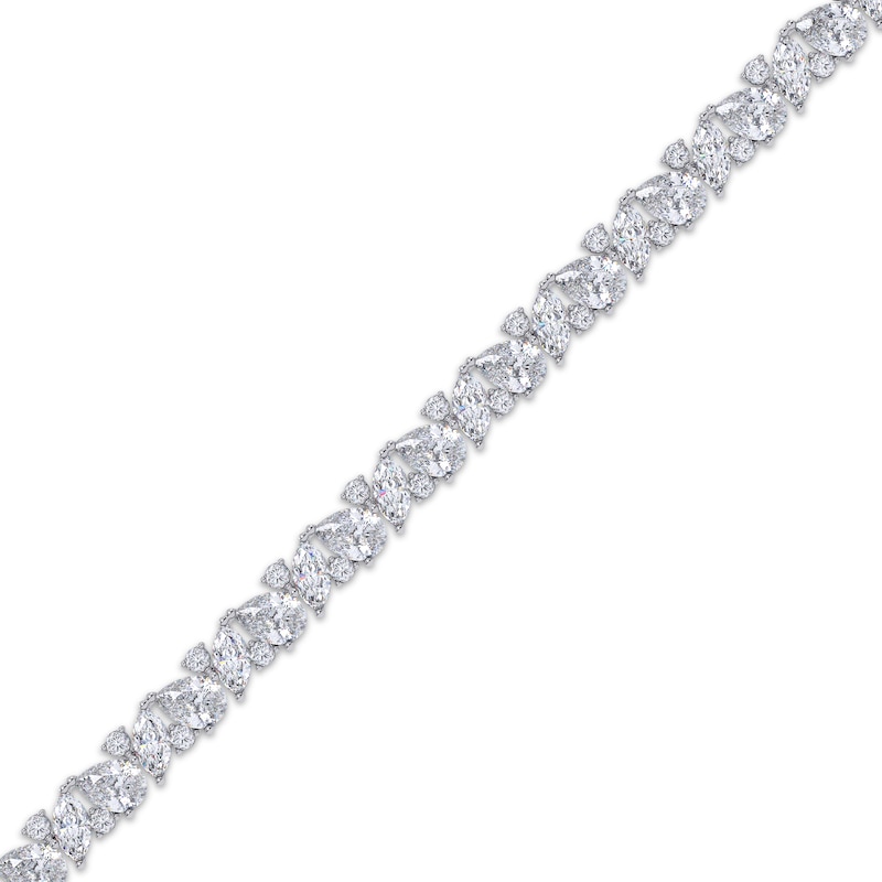 Main Image 2 of KAY Lab-Grown Diamonds Marquise, Pear & Round-Cut Tennis Bracelet 15 ct tw 14K White Gold 7"