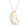 Thumbnail Image 2 of Adore Heirloom Certified Diamond Twist Teardrop Necklace 1/2 ct tw 18K Yellow Gold 18"