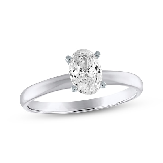Adore Oval-Cut Diamond Solitaire Engagement Ring 1/2 ct tw 14K White Gold (I/I2)