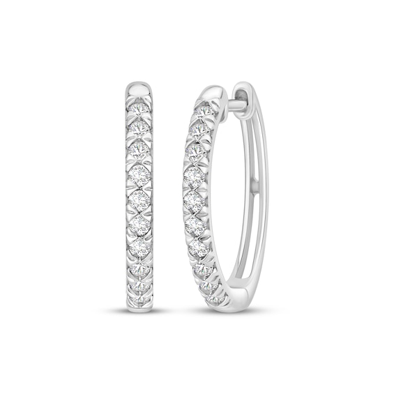 KAY Lab-Grown Diamonds Hoop Earrings 1/4 ct tw 10K White Gold