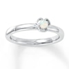 Thumbnail Image 0 of Stackable Flower Ring Lab-Created Opal Sterling Silver