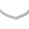 Thumbnail Image 1 of Cubic Zirconia Necklace Round-cut Sterling Silver