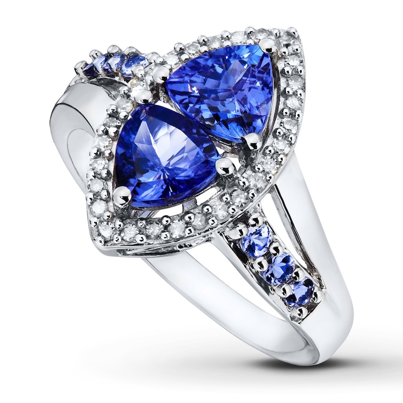 Main Image 1 of Tanzanite Ring 1/8 ct tw Diamonds Sterling Silver